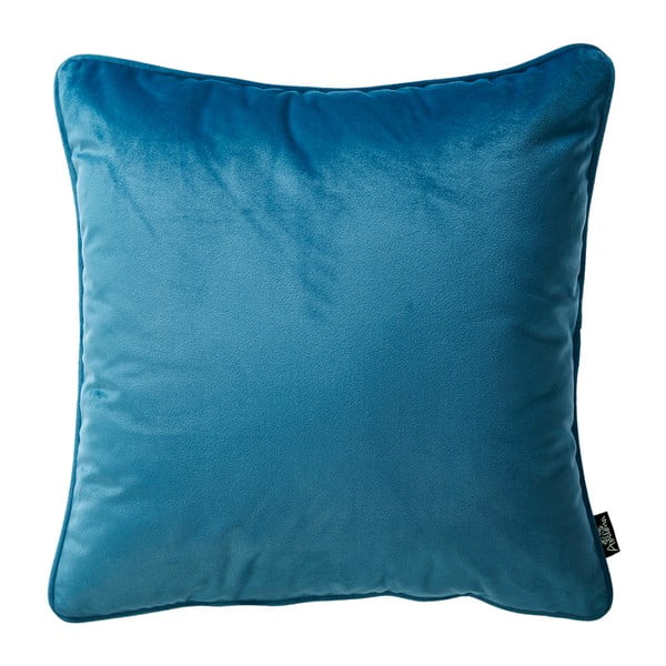 Modrý povlak na polštář Apolena Velvet, 45 x 45 cm