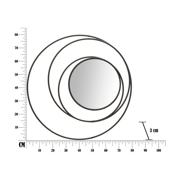 Nástěnné zrcadlo Mauro Ferretti Dark, ø 80 cm-image-2