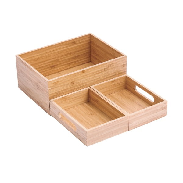 Bambusový koupelnový organizér na kosmetiku v přírodní barvě Isalys – MSV-image-2