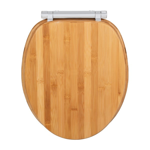 Dřevěné záchodové prkénko se snadným zavíráním Wenko Bambusa, 35 x 41 cm