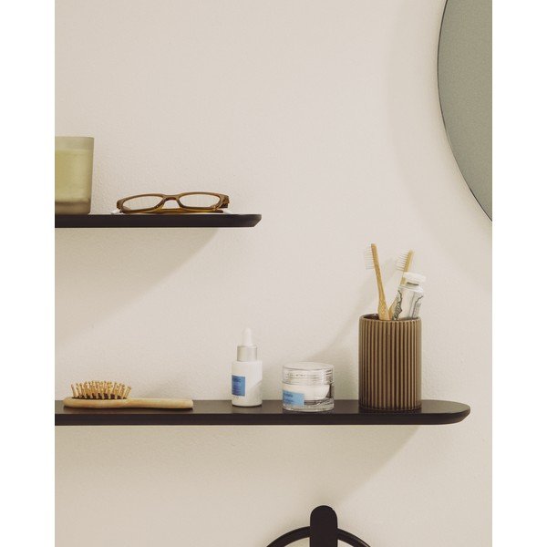 Černé police v sadě 2 ks 55 cm Arely – Kave Home-image-1