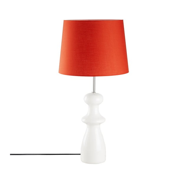 Červená dřevěná stolní lampa Opviq lights Trilian