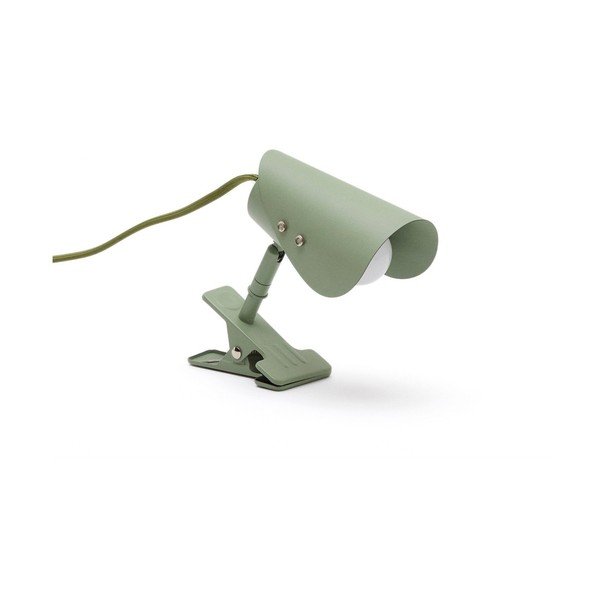 Zelená kovová stolní lampa s klipem (výška 16 cm) Jula – Kave Home