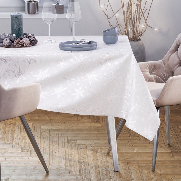 Ubrus s vánočním motivem 140x240 cm White Christmas – Restilo-image-1