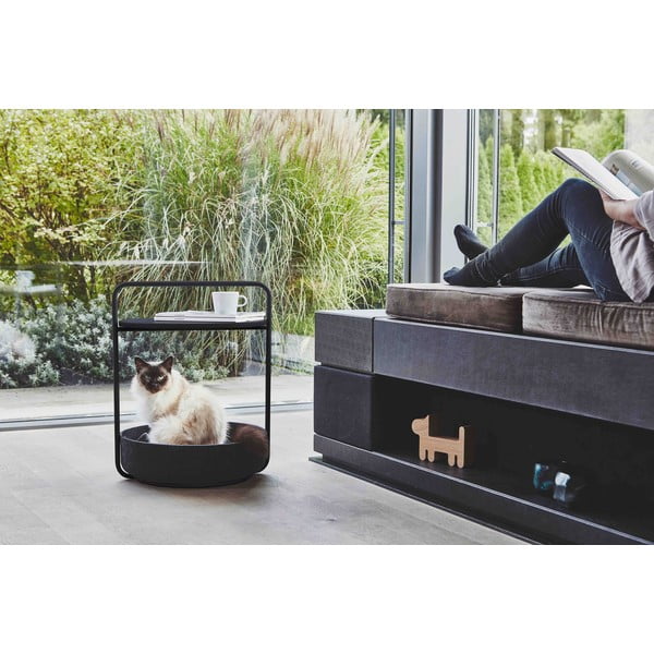 Kulatý odkládací stolek ø 50 cm Tavolino Black – MiaCara-image-2