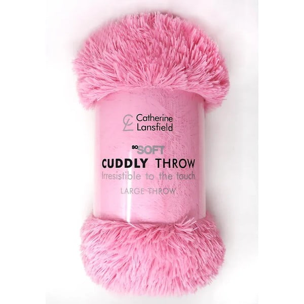 Růžová deka z mikroplyše 150x200 cm Cuddly – Catherine Lansfield-image-2