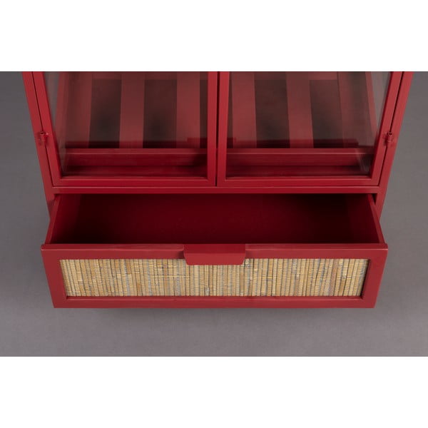 Červená kovová vinotéka počet lahví 10, 65x103x35 cm Mori – Dutchbone-image-4