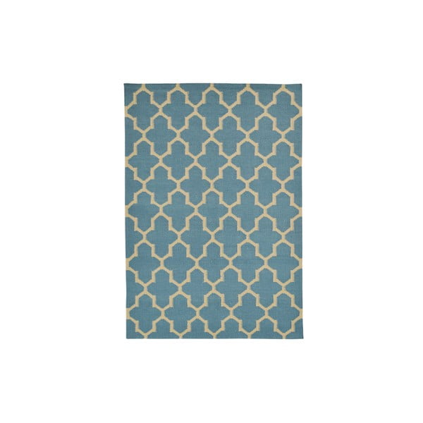 Ručně tkaný koberec Light Blue Barok Kilim, 155x242 cm