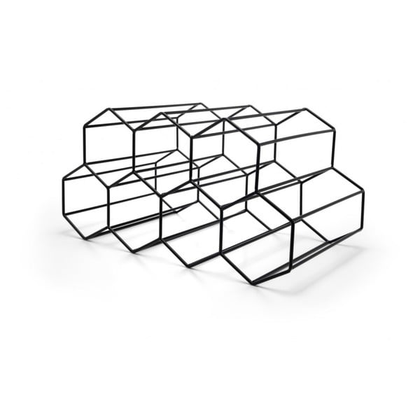 Černý kovový stojan na víno - Leopold Vienna-image-3