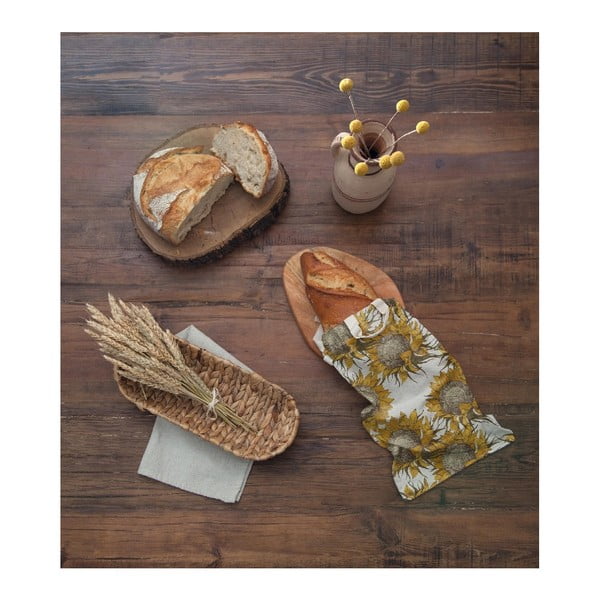 Látkový vak na chléb s příměsí lnu Really Nice Things Bag Sunflower, výška 42 cm-image-1