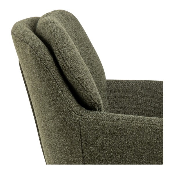 Khaki čalouněné jídelní křeslo s područkami Dora – Actona-image-4