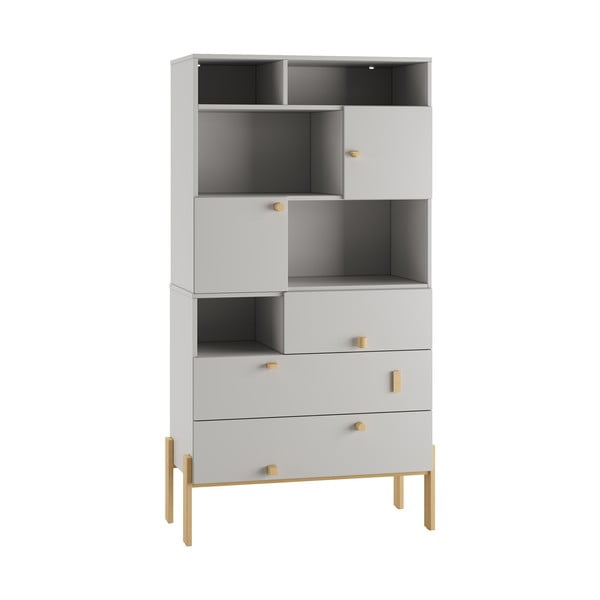 Světle šedá nízká dětská komoda 105x100 cm Cube - Pinio-image-4