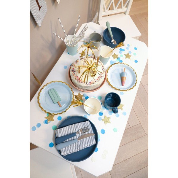 Zelený/modrý dětský příbor 3 ks ze silikonu Ocean Mix – Cam Cam Copenhagen-image-2