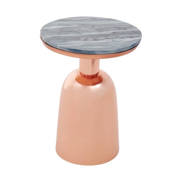 Kulatý odkládací stolek s mramorovou deskou  ø 48 cm Amira – Premier Housewares
