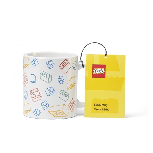Bílý keramický dětský hrnek 300 ml Bricks – LEGO®-image-1