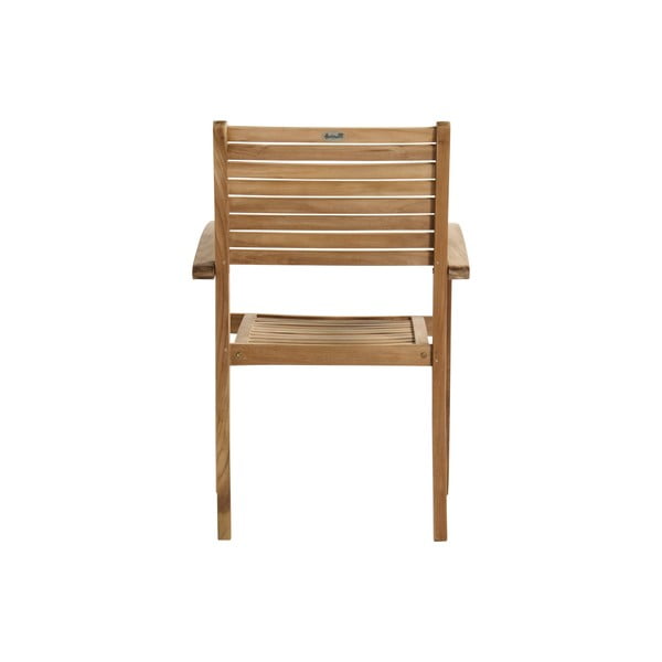 Dřevěná zahradní židle v přírodní barvě Sunderland – Hartman-image-3