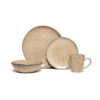 Béžová kameninová jídelní sada 16 ks Glosia - Bonami Selection