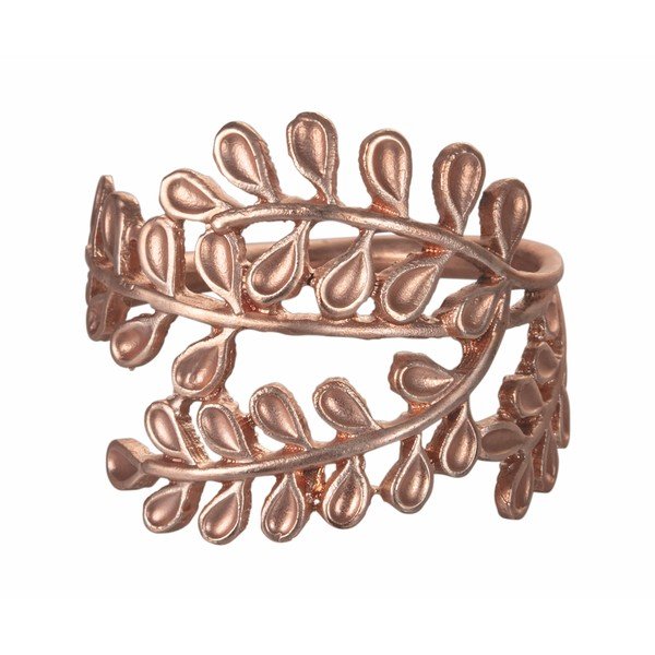 Sada 4 kovových kroužků na ubrousky Villa d'Este Rose Gold-image-3