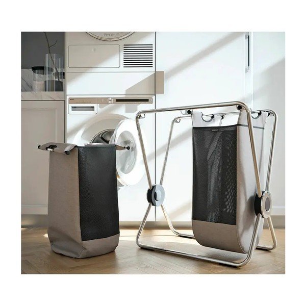 Světle hnědý skládací látkový koš na prádlo 200 l – simplehuman-image-4