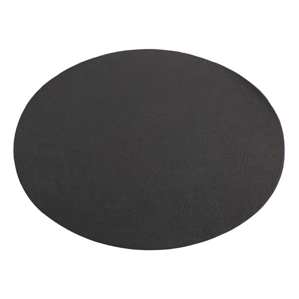 Černé prostírání z imitace kůže ZicZac Troja, 33 x 45 cm