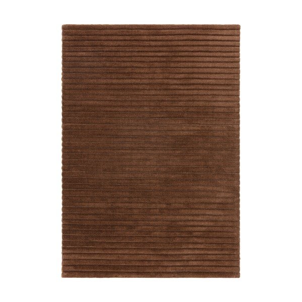 Tmavě hnědý ručně tkaný vlněný koberec 160x230 cm – Asiatic Carpets