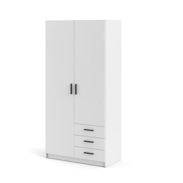 Bílá šatní skříň 99x200 cm Sprint – Tvilum-image-4
