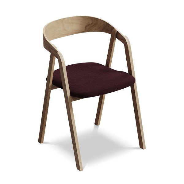 Vínové jídelní křeslo z masivního dřeva Erika – Makamii