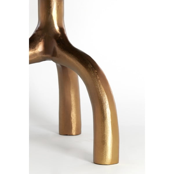 Skleněný kulatý konferenční stolek v bronzové a béžové barvě ø 65 cm Mello – Light & Living-image-4