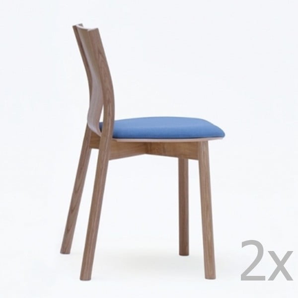 Sada 2 modrých židlí Paged Tolo