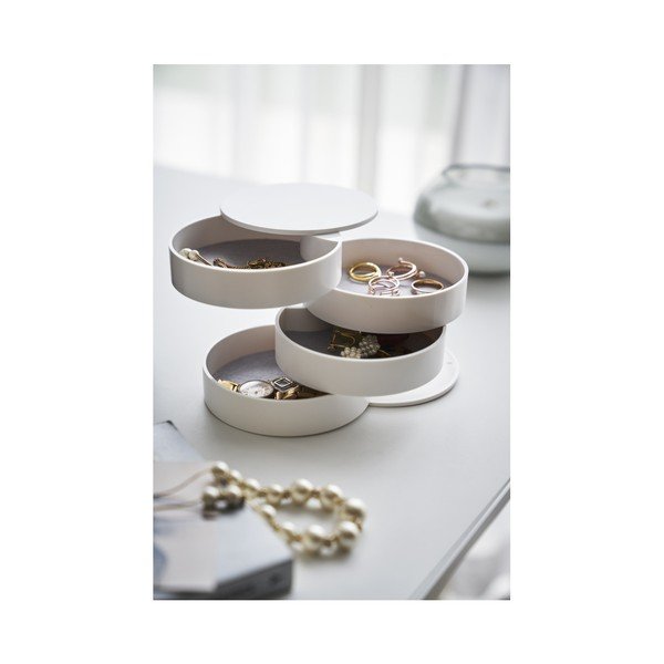 Bílá patrová šperkovnice YAMAZAKI Tower, ⌀ 10 cm-image-1