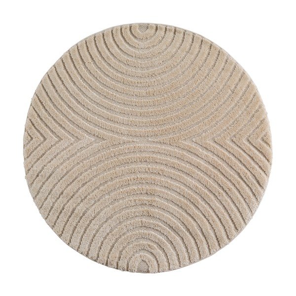 Béžový kulatý koberec s příměsí juty ø 80 cm Art 1122 – Ayyildiz Carpets
