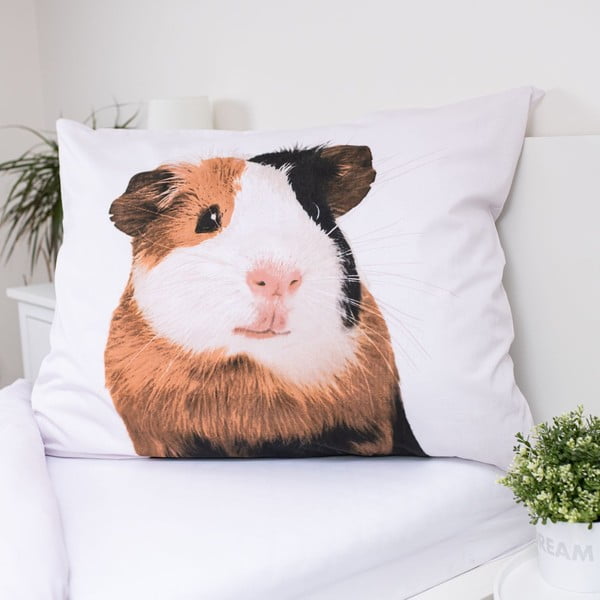 Bílé bavlněné dětské povlečení na jednolůžko 140x200 cm Guinea Pig – Jerry Fabrics-image-3
