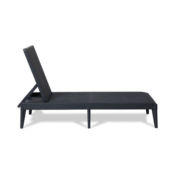 Černé zahradní lehátko z umělého ratanu Numana – Toomax-image-2