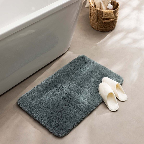 Šedozelená koupelnová předložka 50x80 cm Mael – douceur d'intérieur-image-1