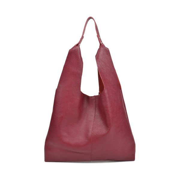 Vínově červená kožená kabelka Sofia Cardoni Hobo-image-3