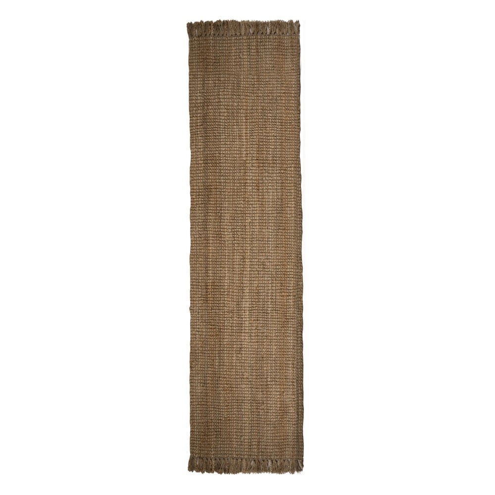 Hnědý jutový běhoun Flair Rugs Jute, 60 x 230 cm
