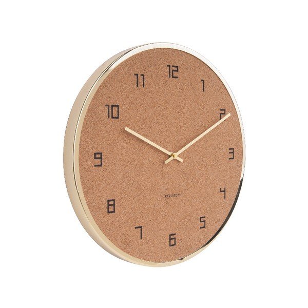 Korkové nástěnné hodiny Karlsson Modest, ⌀ 40 cm-image-2