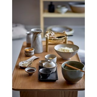 Set 4 kameninových misek a podtácku na sushi Bloomingville Masami