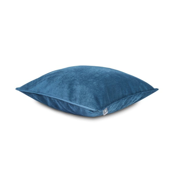 Modrý povlak na polštář se sametovým povrchem WeLoveBeds Jeans, 50 x 50 cm-image-2