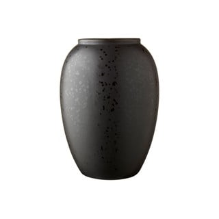 Černá kameninová váza Bitz Basics Black, výška 20 cm