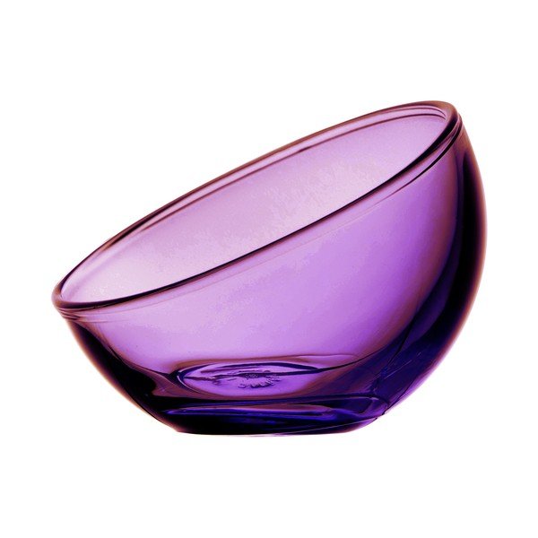 Fialová skleněná mísa La Rochère Bubble