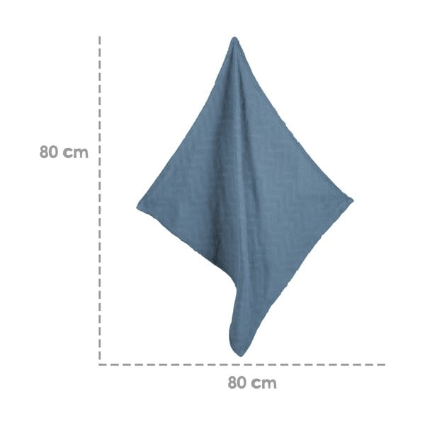 Modrá pletená dětská deka z Bio bavlny 80x80 cm Seashells – Roba-image-2