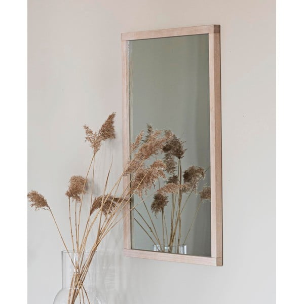 Nástěnné zrcadlo s dřevěným rámem 60x90 cm Lodur – Rowico-image-2