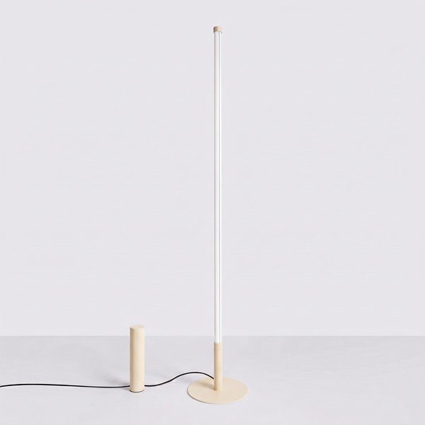 Béžová kovová LED stojací lampa (výška 150 cm) TRANG – Thoro-image-4