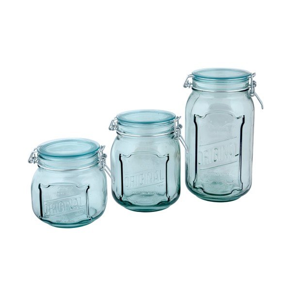 Čirá sklenice z recyklovaného skla s uzávěrem Ego Dekor Original, 1,9 l-image-1