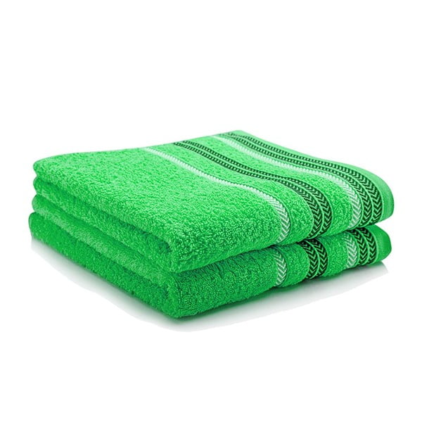 Sada dvou ručníků Hugo 50x90 cm, green