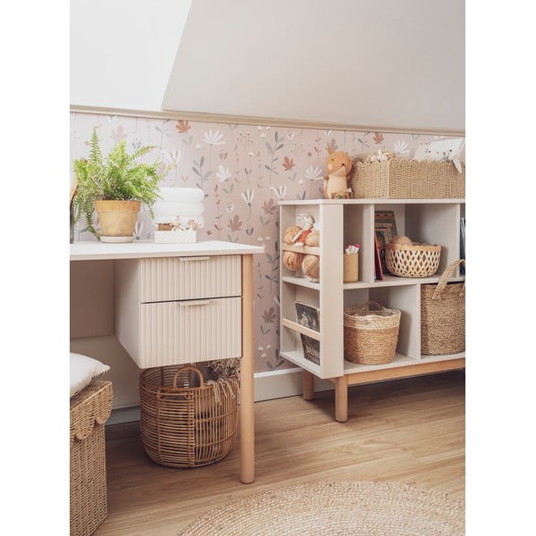 Béžová dětská knihovna 120x40 cm Miloo – Pinio-image-4