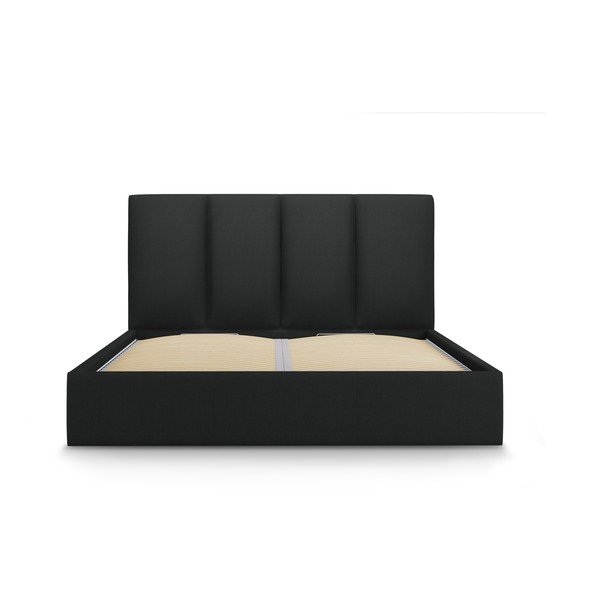 Černá dvoulůžková postel Mazzini Beds Juniper, 140 x 200 cm-image-2
