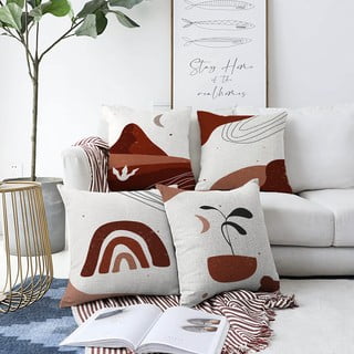 Sada 4 povlaků na polštáře Minimalist Cushion Covers Egypt, 55 x 55 cm