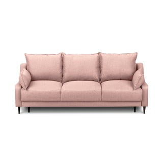 Růžová rozkládací pohovka s úložným prostorem Mazzini Sofas Ancolie, 215 cm